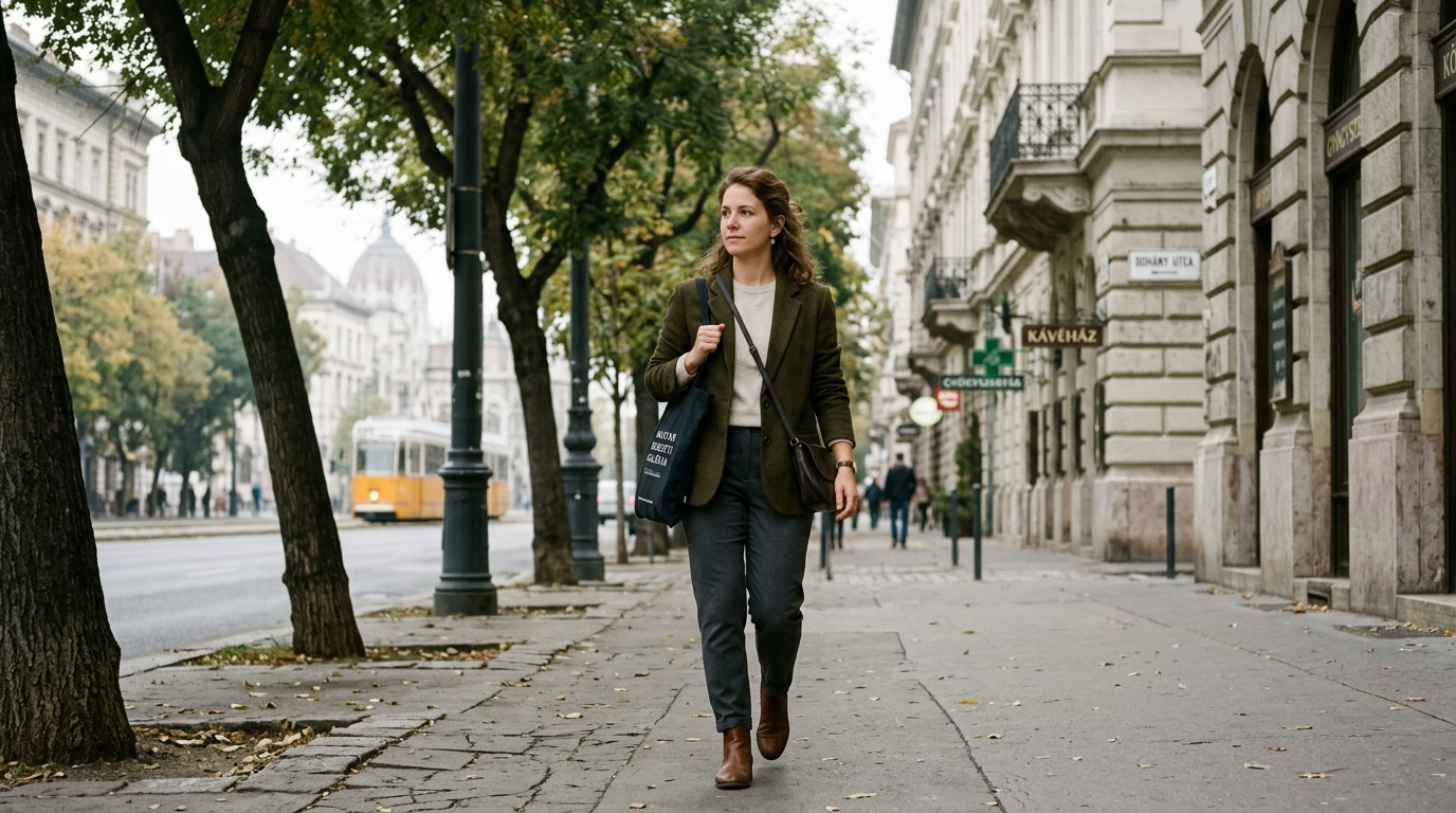 Reggeli séta egy budapesti fasor mentén
